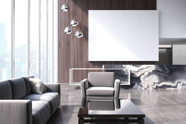 istock Modern living room with poster 898398900