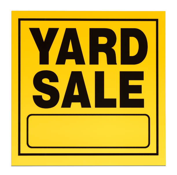 yard sale zeichen - garage sale sale furniture shopping stock-fotos und bilder