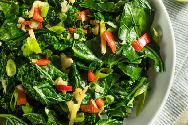 istock Homemade Organic Green Collard Greens 898400074