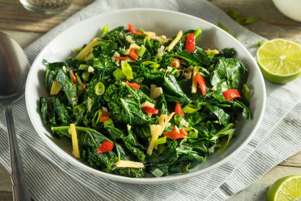 istock Homemade Organic Green Collard Greens 898400748