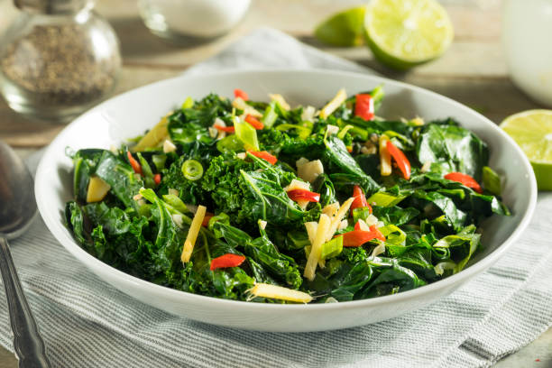 istock Homemade Organic Green Collard Greens 898402644