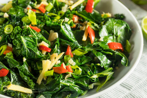 istock Homemade Organic Green Collard Greens 898402950