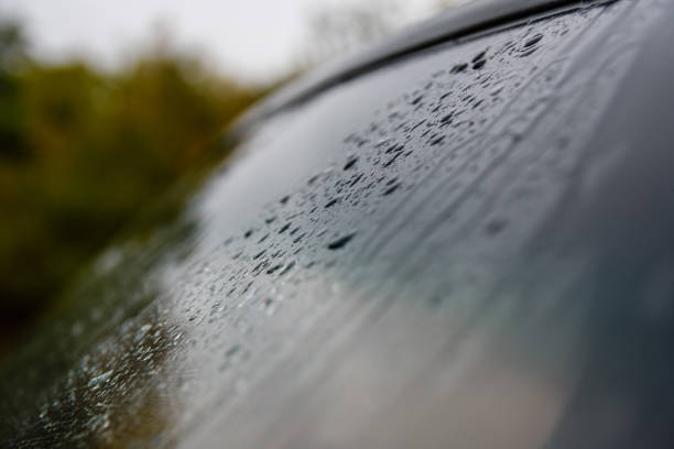 istock Rain drops on the windscreen of car 898404552
