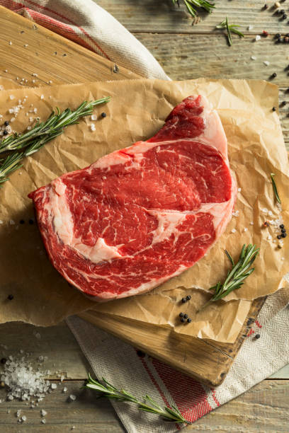 istock Raw Grass Fed Boneless Ribeye Steak 898405526