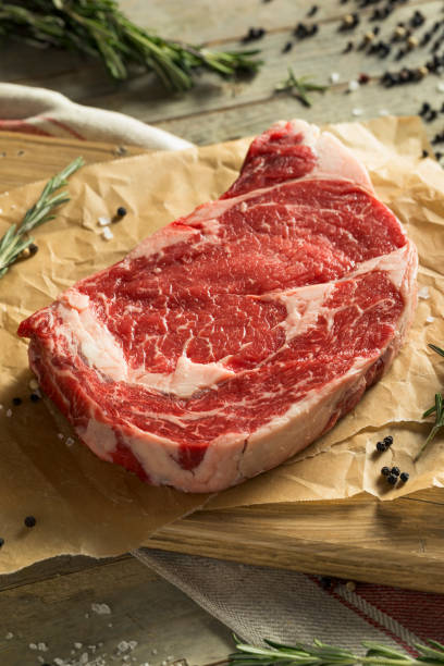 istock Raw Grass Fed Boneless Ribeye Steak 898405580