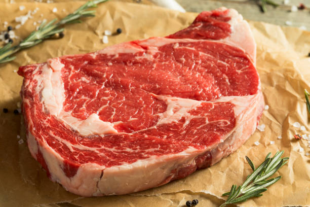 istock Raw Grass Fed Boneless Ribeye Steak 898405700