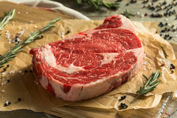 istock Raw Grass Fed Boneless Ribeye Steak 898406006