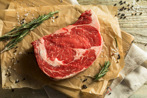 istock Raw Grass Fed Boneless Ribeye Steak 898407364