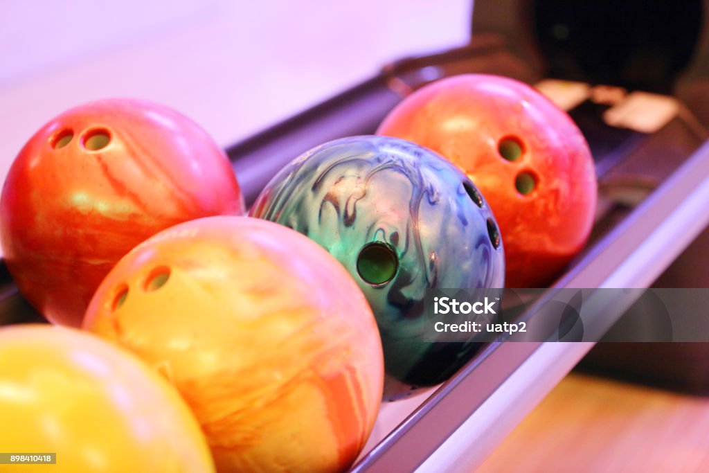 Row of bowling balls Bowling Ball Stock Photo