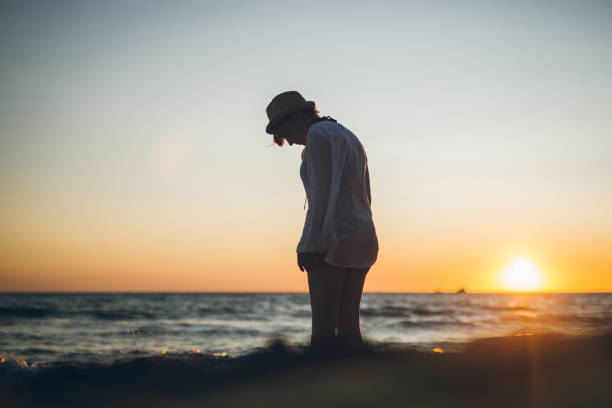 istock Walking among beautiful beach in Corfu island 898411172