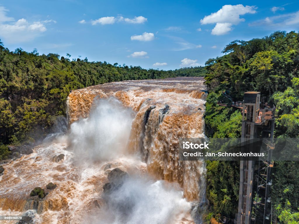 The Saltos del Monday near the city of Ciudad del Este in Paraguay Paraguay Stock Photo