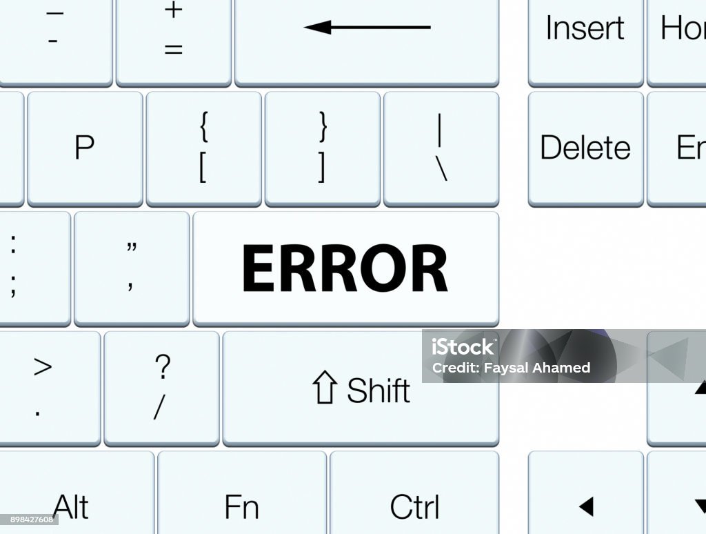 Error White Keyboard Button Stock Illustration - Download Image Now ...