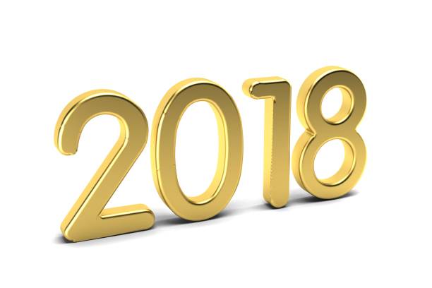istock Happy New Year 2018. Golden 3D Render Illustration 898433358