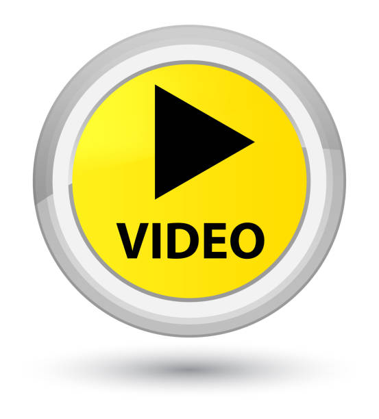 視頻首要黃色圓形按鈕 - prime video 幅插畫檔、美工圖案、卡通及圖標
