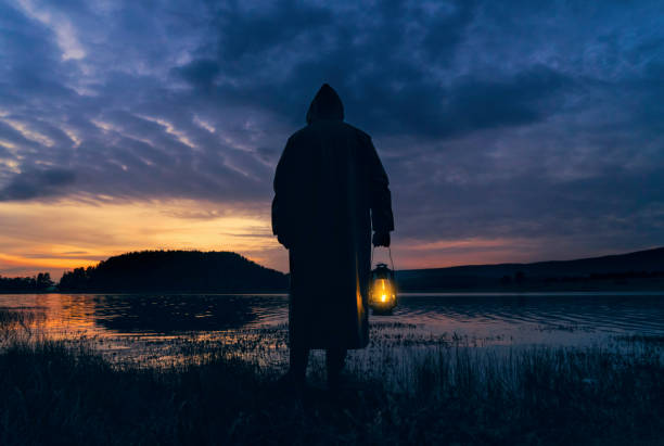 istock Mysterious Man in Lake 898436274