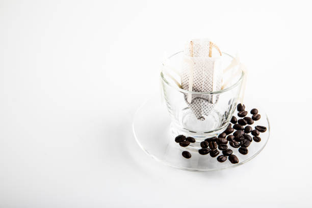 Drip coffee cup stock photo