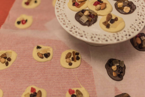 istock Mendiants de chocolat. Handmade chocolates. Christmas sweets. 898440170