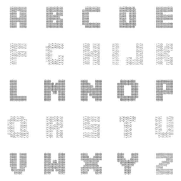 ilustrações, clipart, desenhos animados e ícones de tijolo branco em branco letras - alphabet brick construction toy