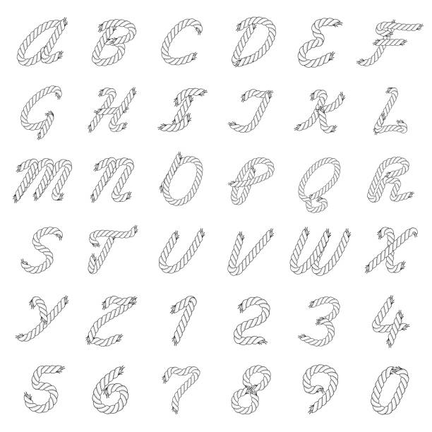 illustrazioni stock, clip art, cartoni animati e icone di tendenza di alfabeto vettoriale in bianco e nero - connect parola inglese