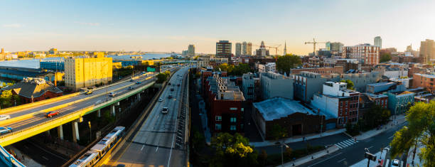 istock Traffic on the Christopher Columbus Bulevard in Philadelphia. The view from Benjamin Franklin Bridge. 898442598