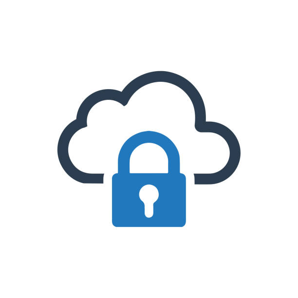 Cloud Security Icon Cloud Security Icon cloud storage stock illustrations
