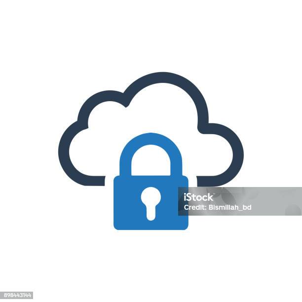 Cloud Security Icon Stock Illustration - Download Image Now - Cloud Computing, Cloud - Sky, Icon Symbol