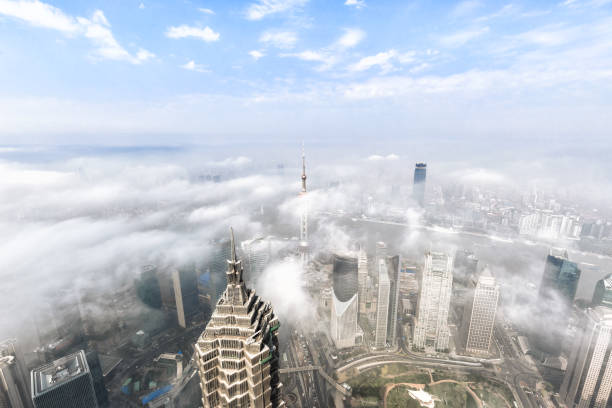 istock Seas of clouds in Shanghai 898457418