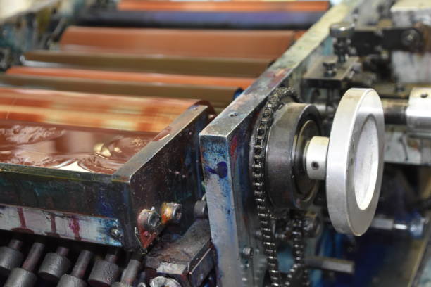 istock Factory for manufacturing stickers 898458410