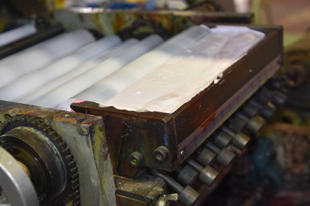 istock Factory for manufacturing stickers 898458566