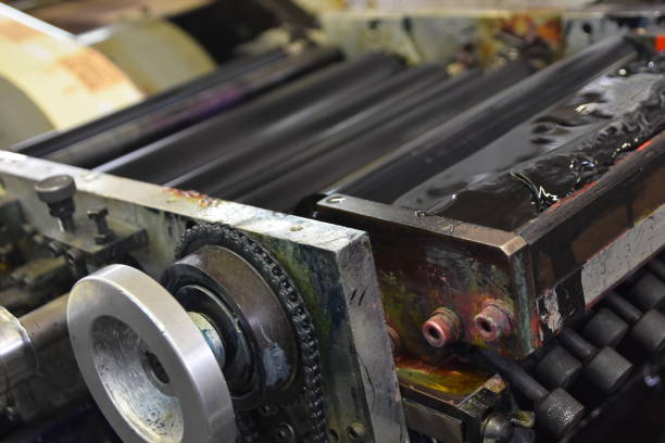 istock Factory for manufacturing stickers 898459080