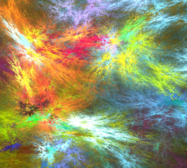 istock image of one Digital Fractal on Black Color 898460006