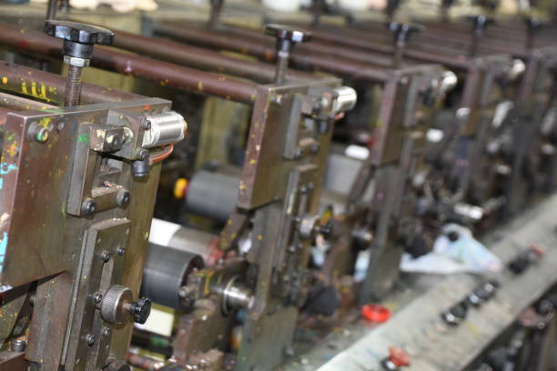 istock Factory for manufacturing stickers 898460228