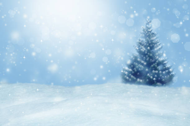 istock Beautiful winter background. Blurred winter landscape 898463126