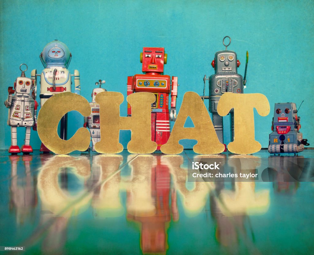 Chat-Roboter - Lizenzfrei Alt Stock-Foto