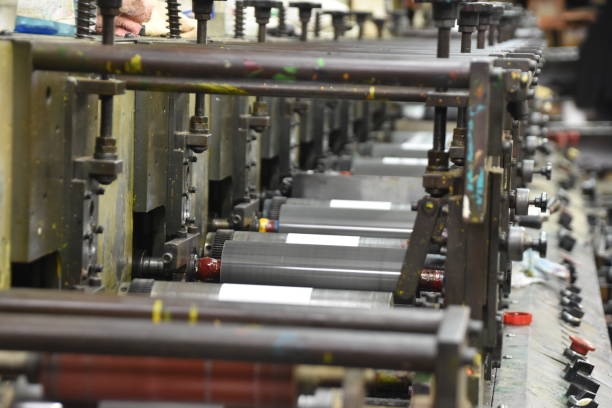 istock Factory for manufacturing stickers 898463244