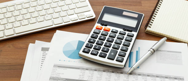 istock Financial accounting with calculator 898467854