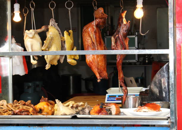 110+ Duck Meat Peking Duck Hanging Chinese Cuisine Stock Photos