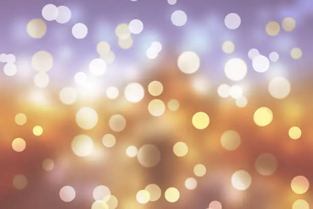 Photo of Abstract bokeh background. Christmas bokeh lights refocused blurred background