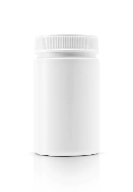 istock Blank packaging white plastic bottle for supplement product 898482778