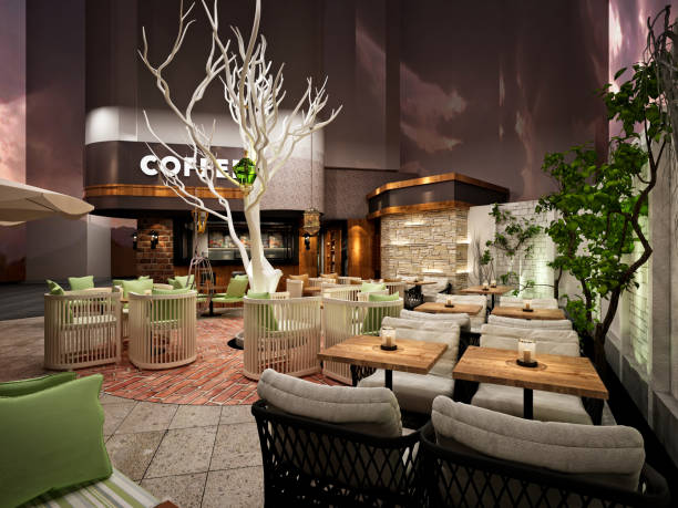 istock 3D render of coffee shop 898484630