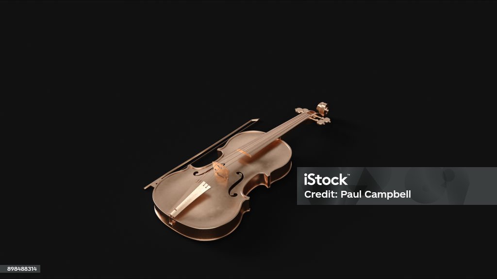 komfortabel etiket Produktion Brass Violin Stock Photo - Download Image Now - Above, Alloy, Analog -  iStock