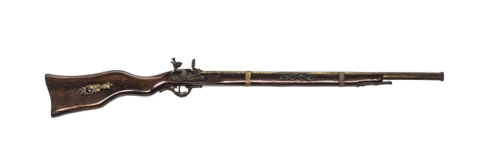 ancient flint weapons, pistols, rifles