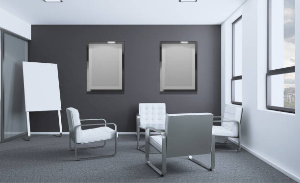 istock Conference room with wooden table. 3D rendering. 898493340