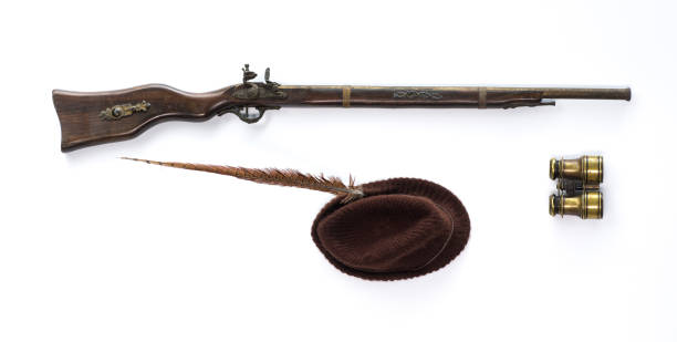 ancient flint weapons, pistols, rifles