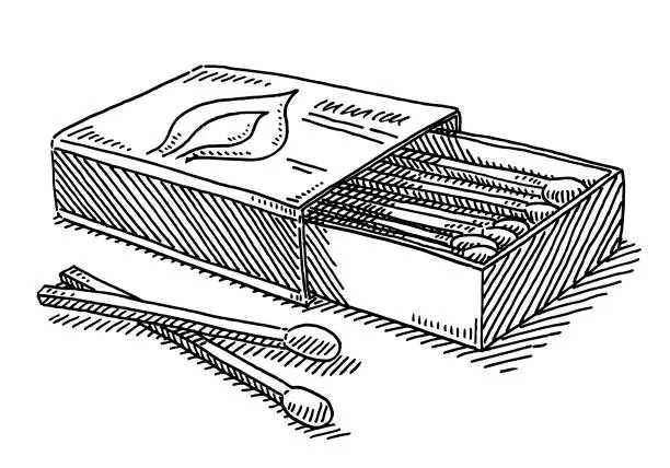 Vector illustration of Matchbox Drawing
