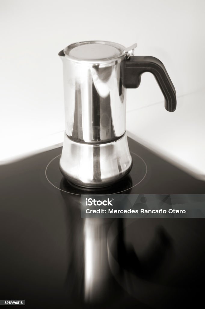 Coffee Maker On Glassceramic Stove Top Stock Photo - Download Image Now -  Cafe, Coffee - Drink, Appliance - iStock