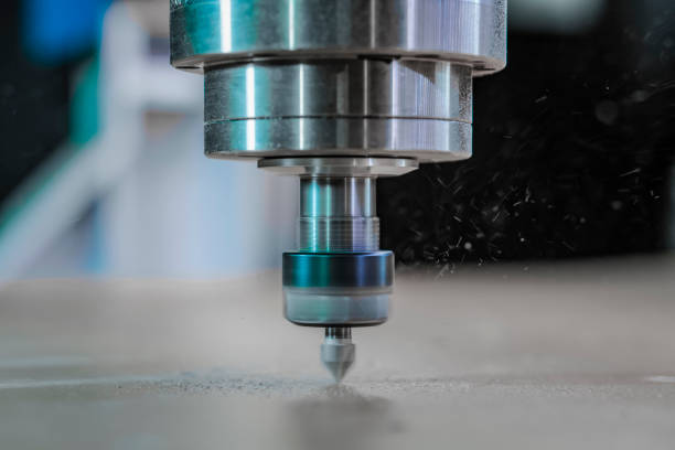 istock Spindle with a milling cutter inserted into the collet. cnc machine. 898500342