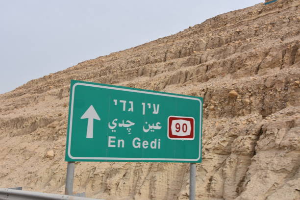 istock Road sign - The Dead Sea Area 898500832