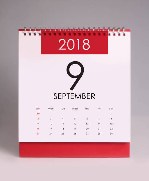 istock Simple desk calendar 2018 - September 898504322