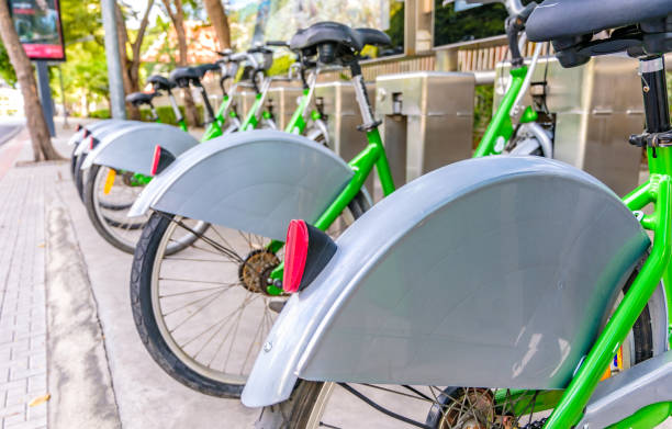 istock Bicycle parking in the city 898527800